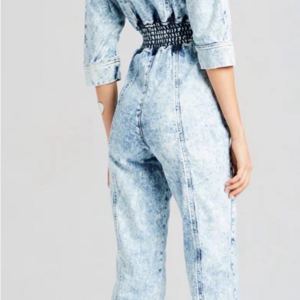 Retrofete Eti Blue Denim Jumpsuit - Picture 3 of 8